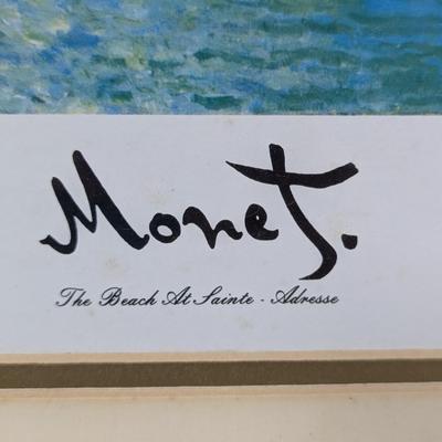 Framed The Beach At Sainte Adresse Monet Print