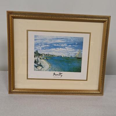 Framed The Beach At Sainte Adresse Monet Print
