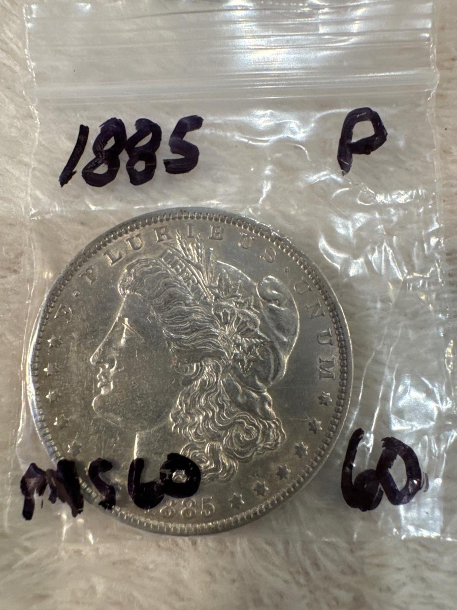 1885 O Gem Bu Silver Morgan Dollar Uncirculated 81 - Foto 9