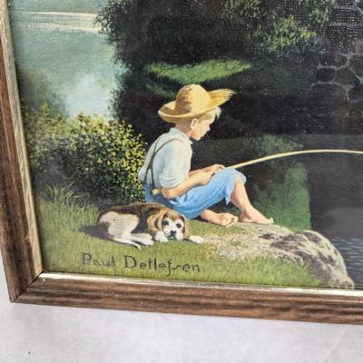 Framed Paul Detlefsen Covered Bridge Print On Board