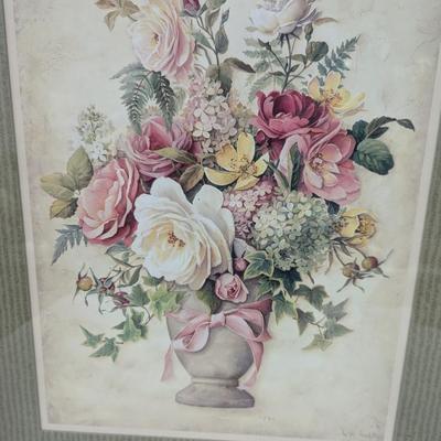 Framed Floral Signed Print