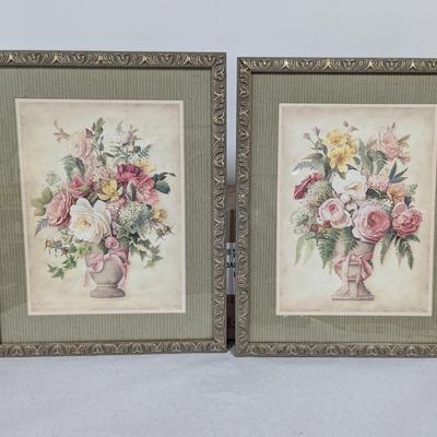 Framed Floral Signed Print
