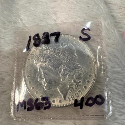 1887 S MORGAN MS63 US coin1$