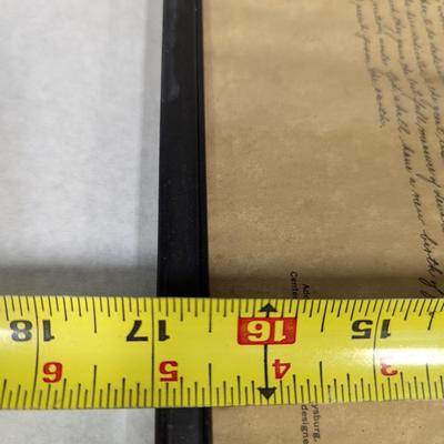 Framed Gettysburg Address On Parchment