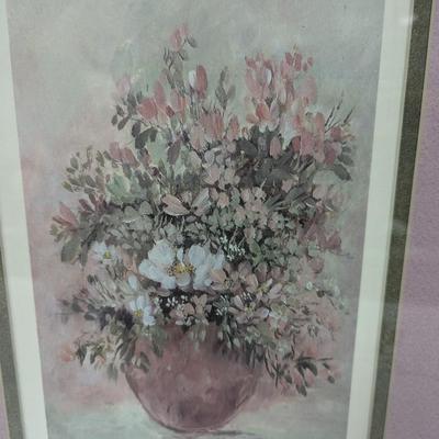 Framed Mary Bertrand Floral Prints Numbered & Signed