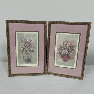 Framed Mary Bertrand Floral Prints Numbered & Signed