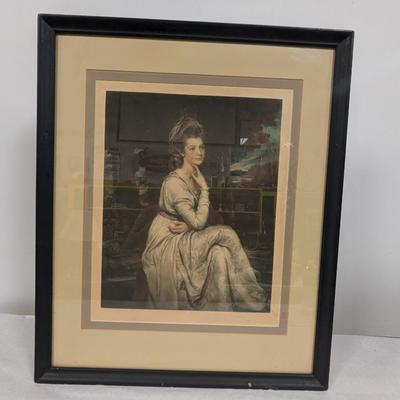 Framed Lady Elizabeth Stanley Print Signed