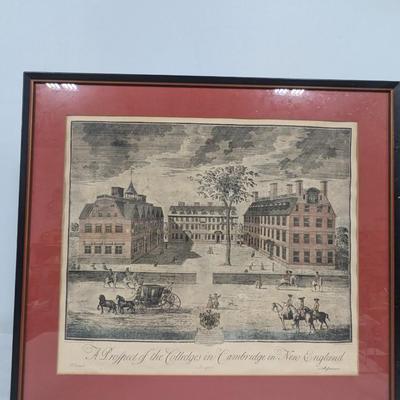 Framed A Prospect Of Colleges In Cambridge In New England Art