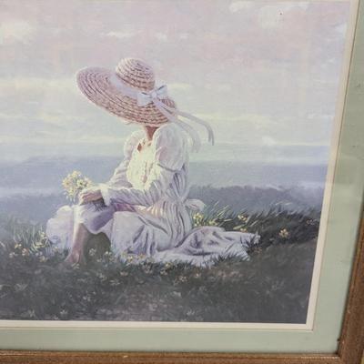 Framed Print "Girl In Field Of Flowers"