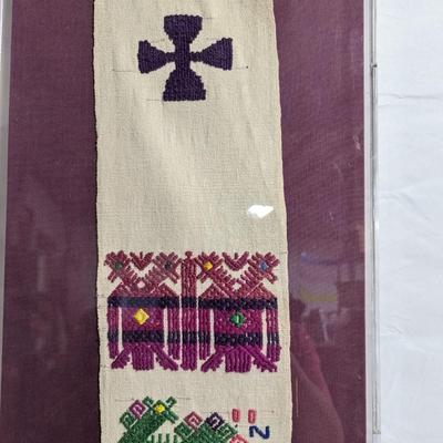 Framed Hand Embroidery Needle Work