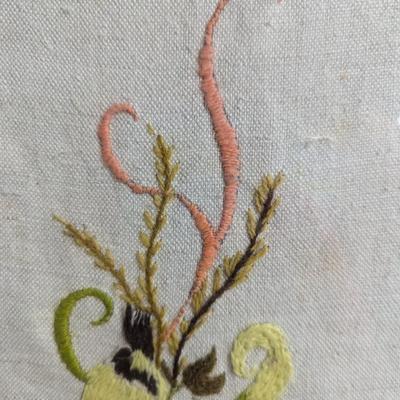 Framed Hand Embroidery Needle Work