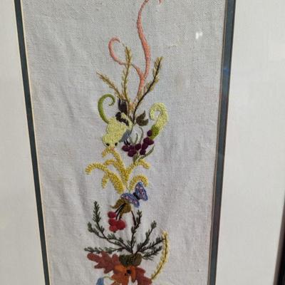 Framed Hand Embroidery Needle Work