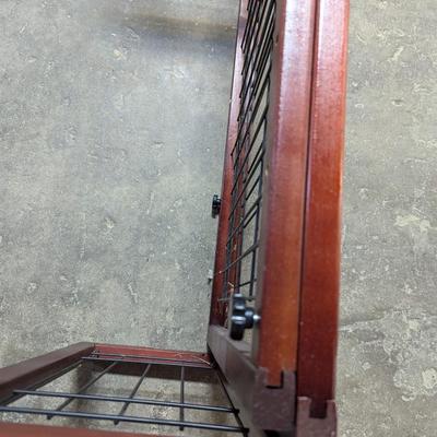 Pet Freestanding Wood Pet Gate Expandable