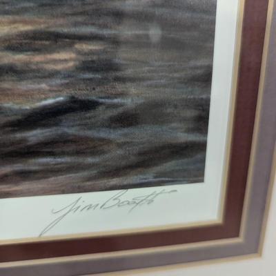 Framed Print "Morris Island Light" Numbered & Signed By Jim Booth