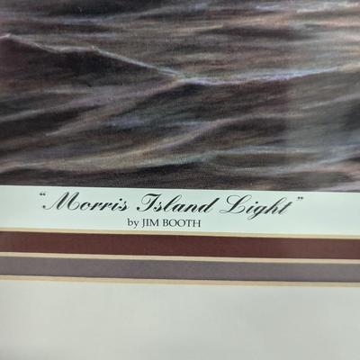 Framed Print "Morris Island Light" Numbered & Signed By Jim Booth