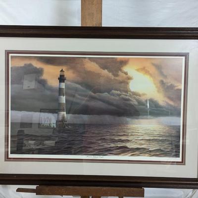 Framed Print "Morris Island Light" Numbered & Signed By Jim Booth