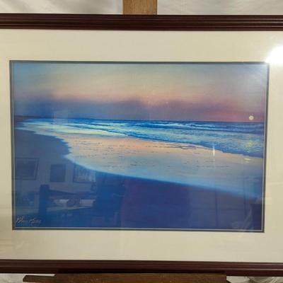 Framed Print Signed By Artist Blue Sky