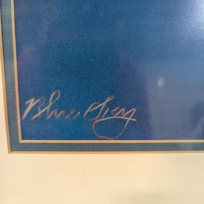 Framed Print Signed By Artist Blue Sky