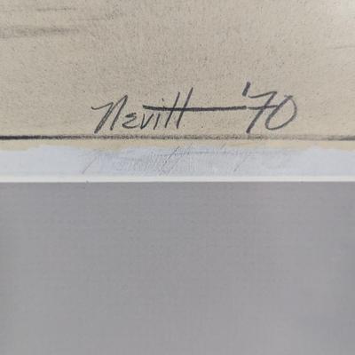 Framed Drawing Signed By Artist Nevitt