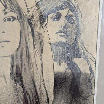 Framed Drawing Signed By Artist Nevitt