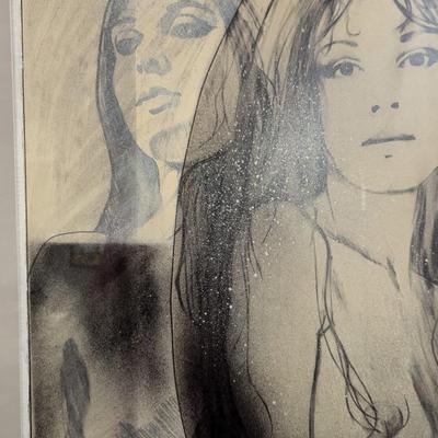 Framed Drawing Signed By Artist Nevitt