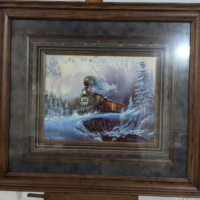 Framed Steam Locomotive Print By Ted Blaylock