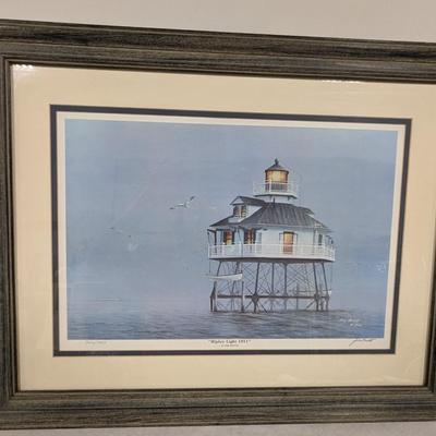 Framed Print "Ripley Light 1911" Numbered & Signed By Jim Booth