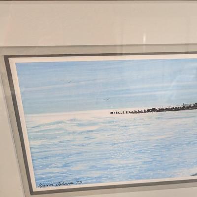 Framed Warren Johnson Ocean Print