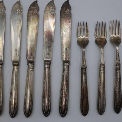 Hallmarked Ornate Knives & Forks