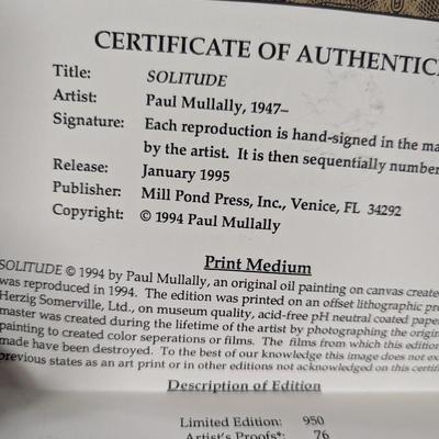 Framed "Elfin Cove Alaska" Numbered & Signed By Paul Mullally Print