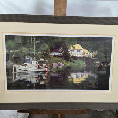 Framed "Elfin Cove Alaska" Numbered & Signed By Paul Mullally Print