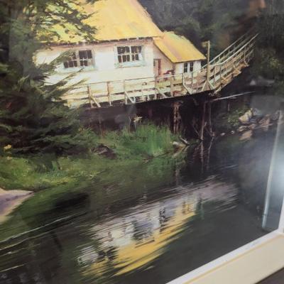 Framed "Elfin Cove Alaska" Numbered & Signed By Paul Mullally Print