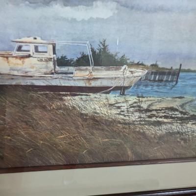 Framed "Island Repose" By Robert Herr Print