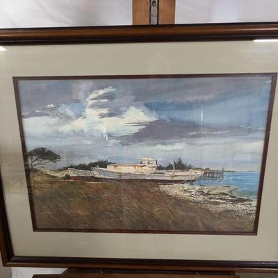 Framed "Island Repose" By Robert Herr Print