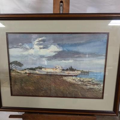 Framed "Island Repose" By Robert Herr Print