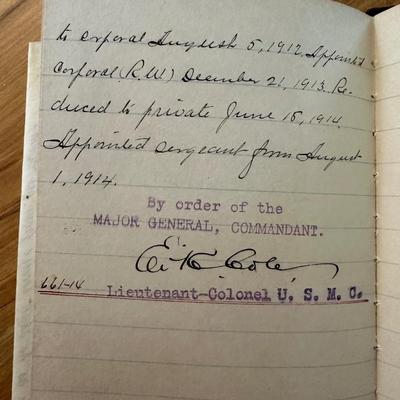 Marine’s Military Records, Honorable Discharge, Certificates