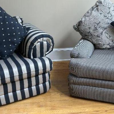 Black and Silver Oversized Chairs