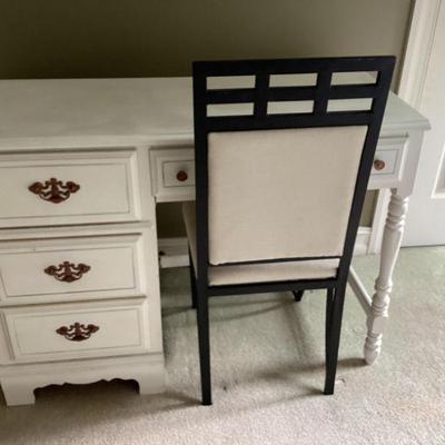White 4 Drawer Desk and Chair
