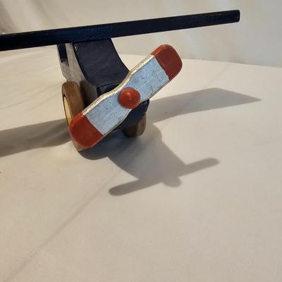 Three Wooden Toy Airplanes (G-JS)