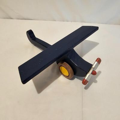 Three Wooden Toy Airplanes (G-JS)
