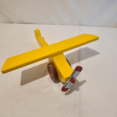 Three Wooden Toy Airplanes (G-JS)