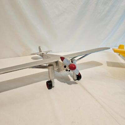 Three Wooden Toy Airplanes (G-JS)