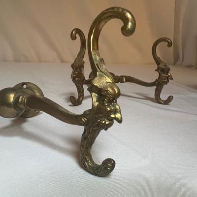 Pair of Brass Hall Tree Hooks (LR-RG)