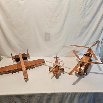 Wooden Military Helicopters & Aircraft (G-JS)