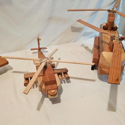 Wooden Military Helicopters & Aircraft (G-JS)