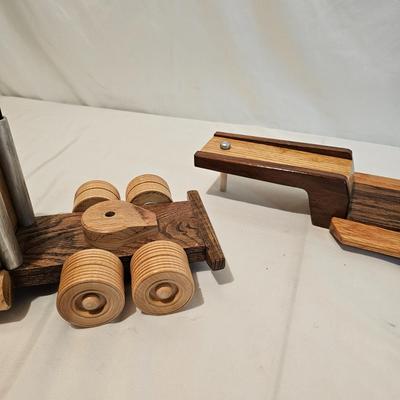 Five Wooden Flatbed Semi Tractor Trailers (G-JS)