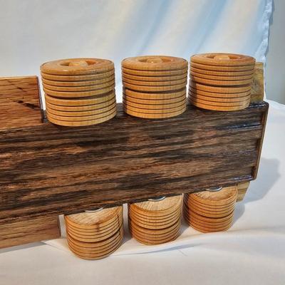 Five Wooden Flatbed Semi Tractor Trailers (G-JS)