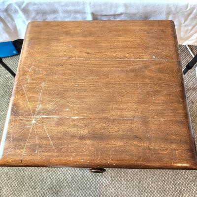 Lot #77 Vintage 1-drawer Side Table - Solid wood