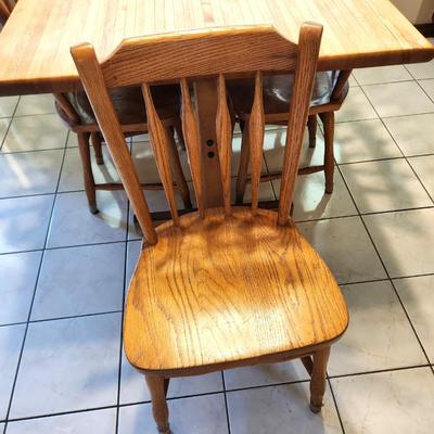 Lot #78 Dining Room Set with 6 chairs - Butcher Blook Style