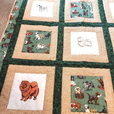 Lot #79 Sweet Handmade Throw - Dog motif